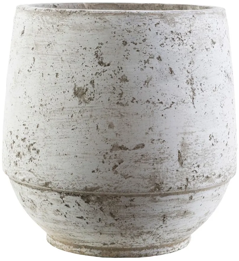 Rome Large Vase in White, Brown by Surya
