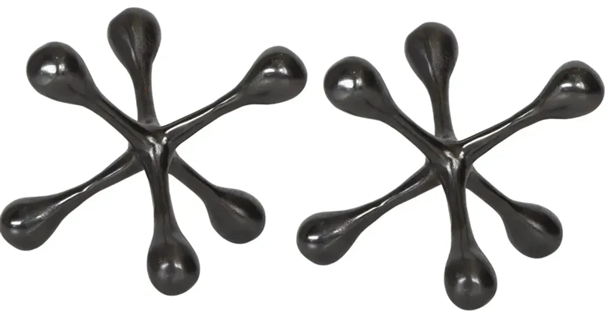 Harlan Jacks Sculpture: Set of 2 in Black by Uttermost