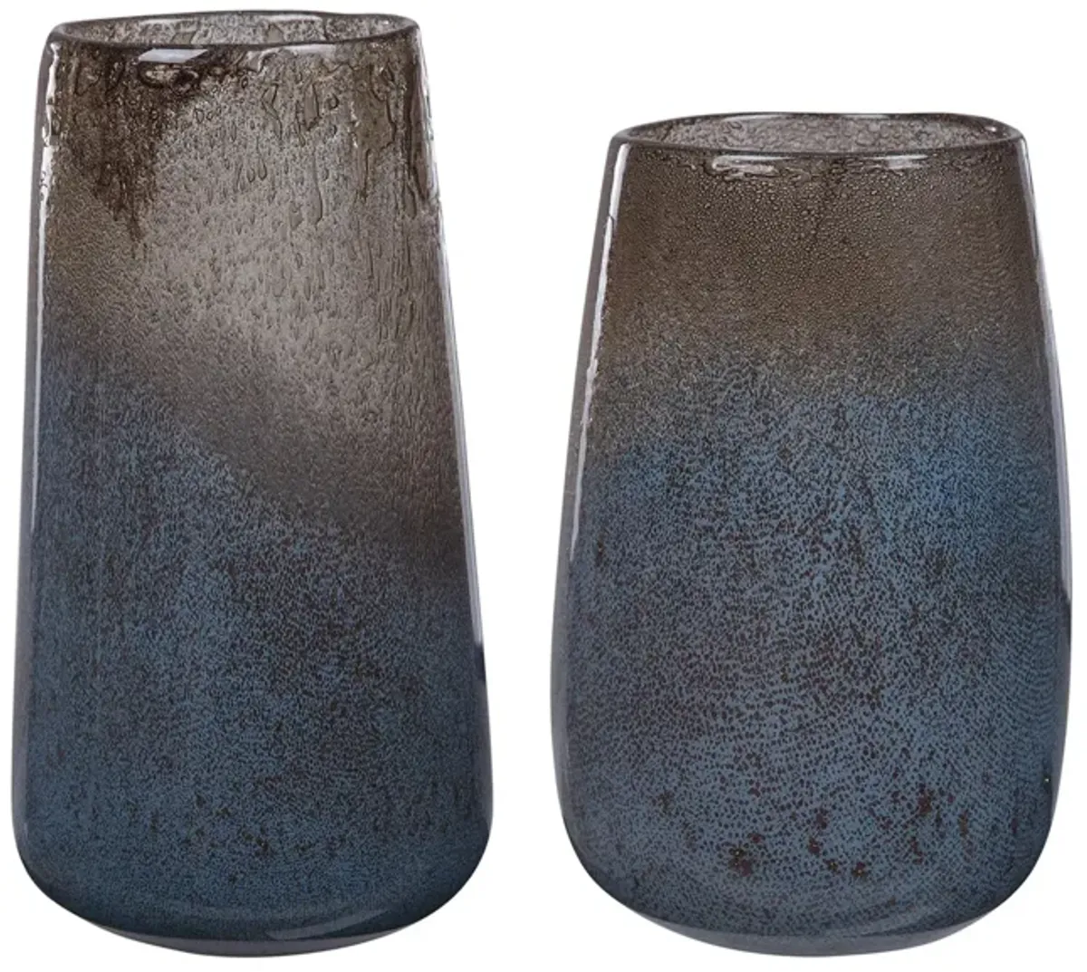 Ione Seeded Glass Vases: Set of 2