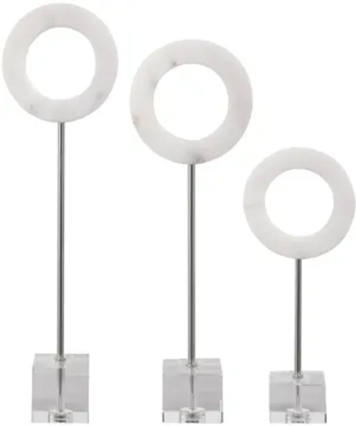 Coin Toss Marble Rings: Set of 3