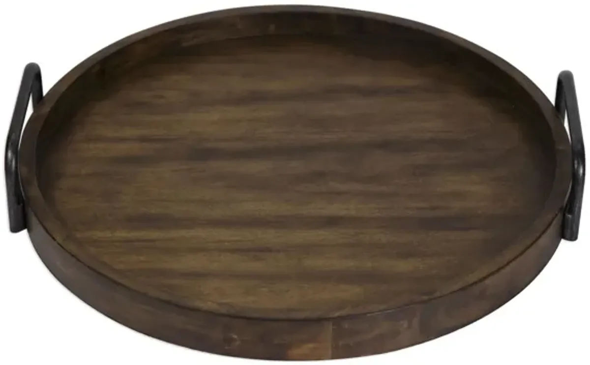Reine Round Wooden Tray