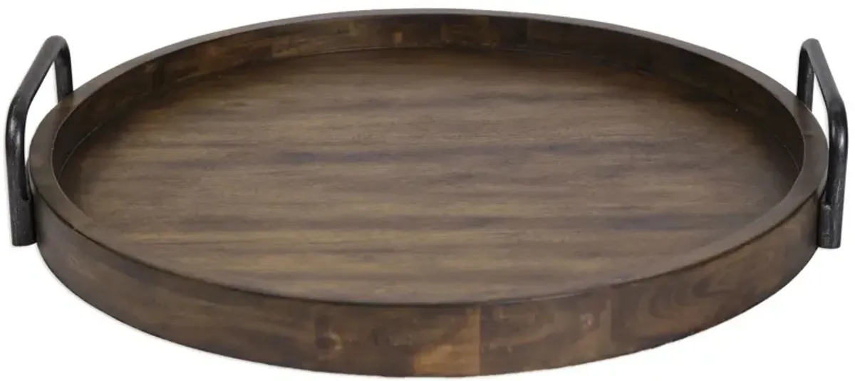 Reine Round Wooden Tray