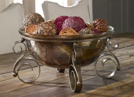 Alya Bronze Glass Bowl in Antiqued Copper by Uttermost
