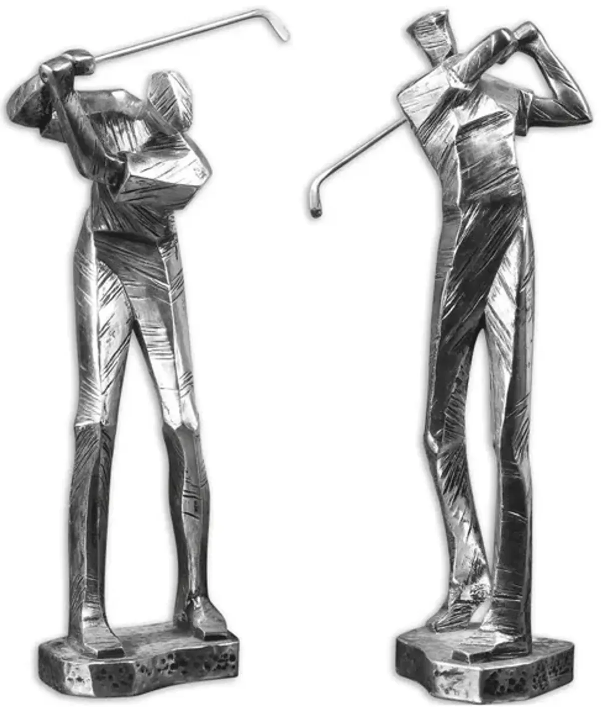 Practice Shot Metallic Statues: Set of 2