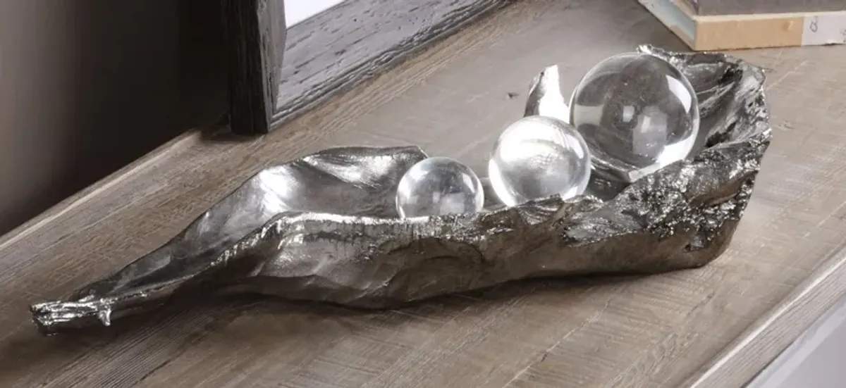 Three Peas In A Pod Metallic Sculpture