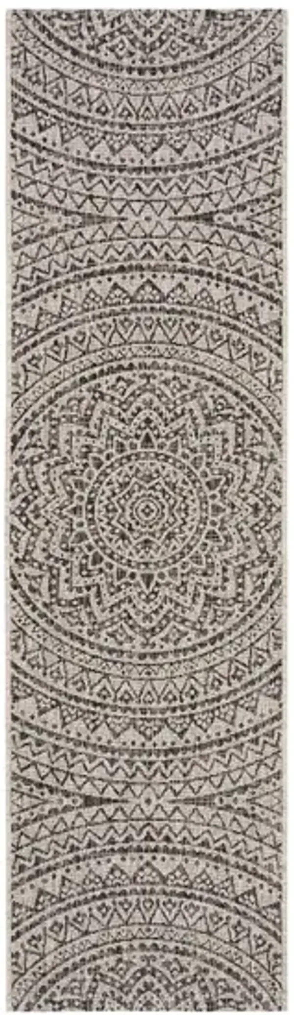 Courtyard Mandala Indoor/Outdoor Runner Rug