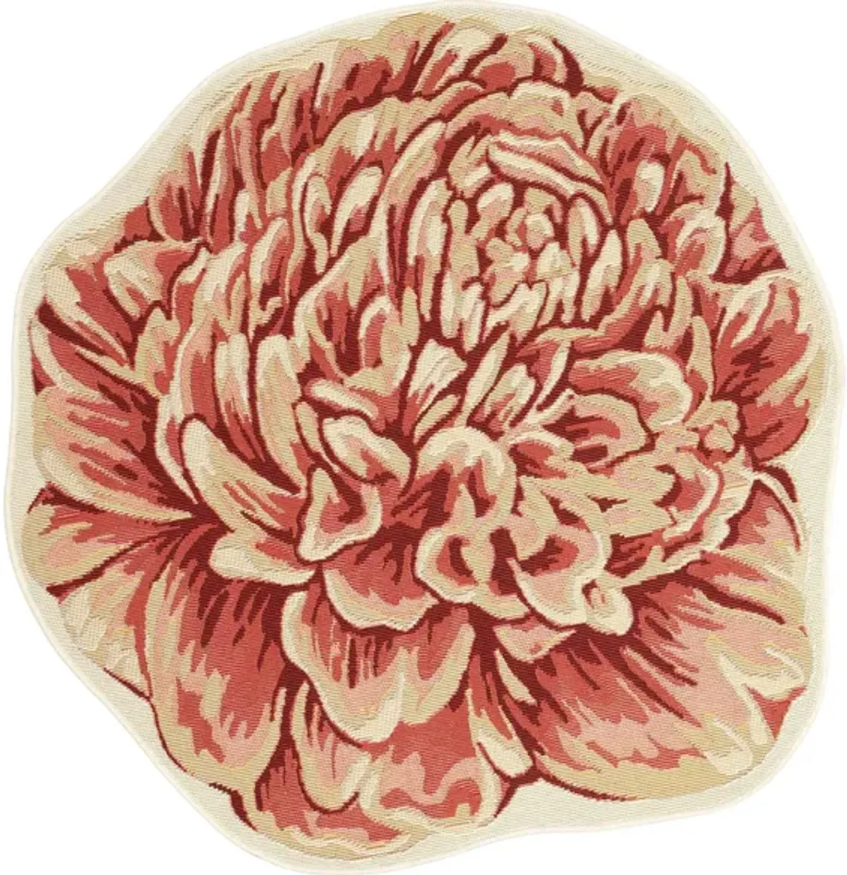 Esencia Peony Mat in Coral by Trans-Ocean Import Co Inc