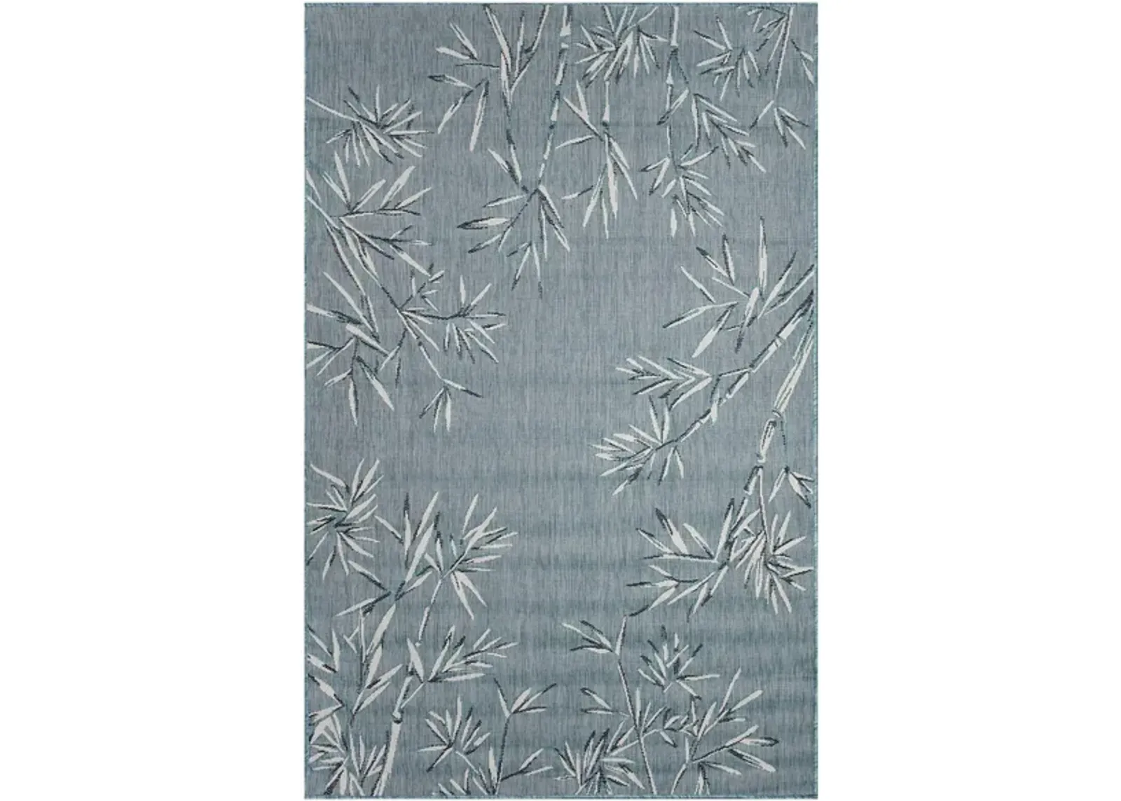 Carmel Bamboo Border Rug in Aqua by Trans-Ocean Import Co Inc