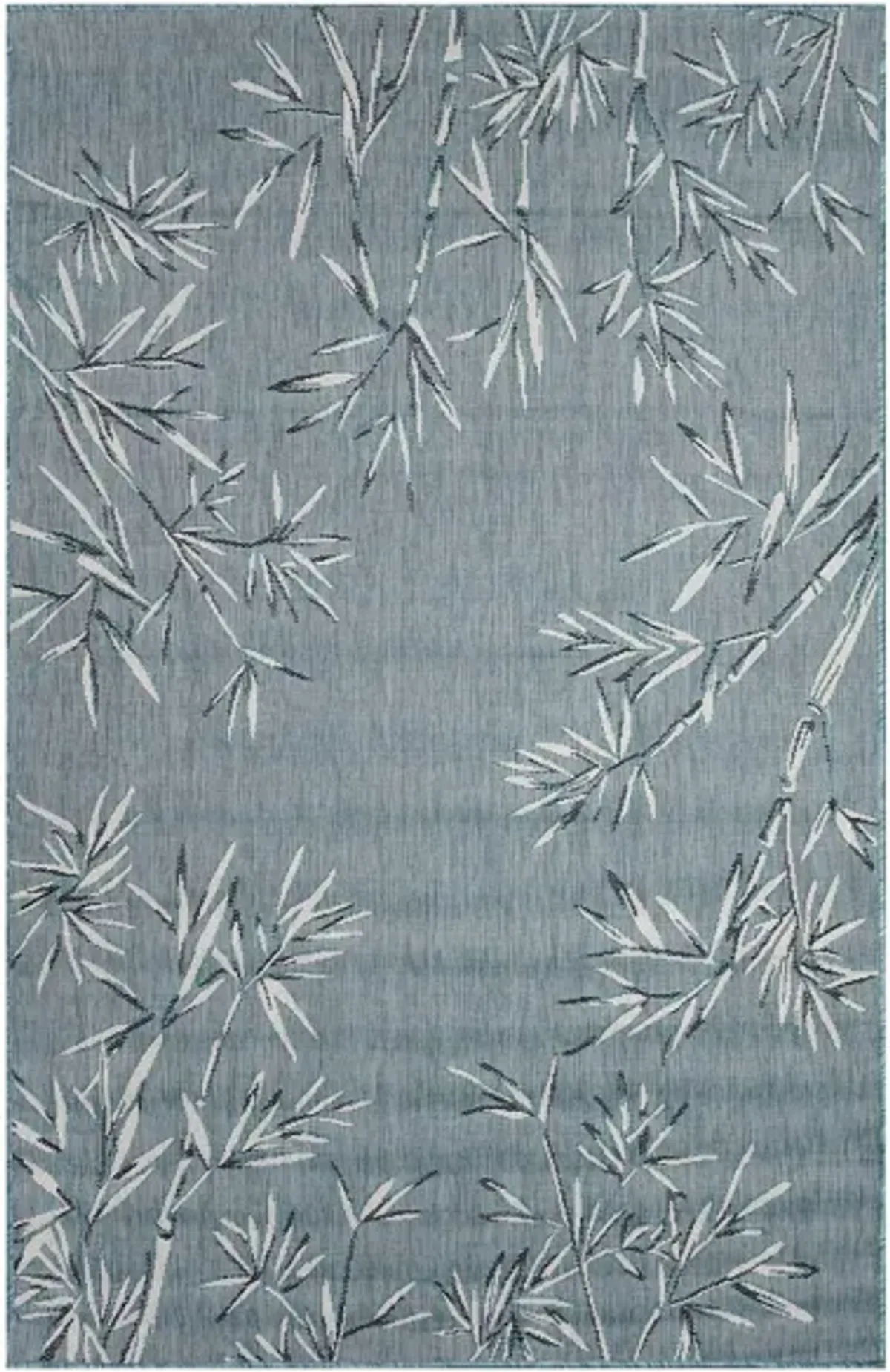 Carmel Bamboo Border Rug in Aqua by Trans-Ocean Import Co Inc