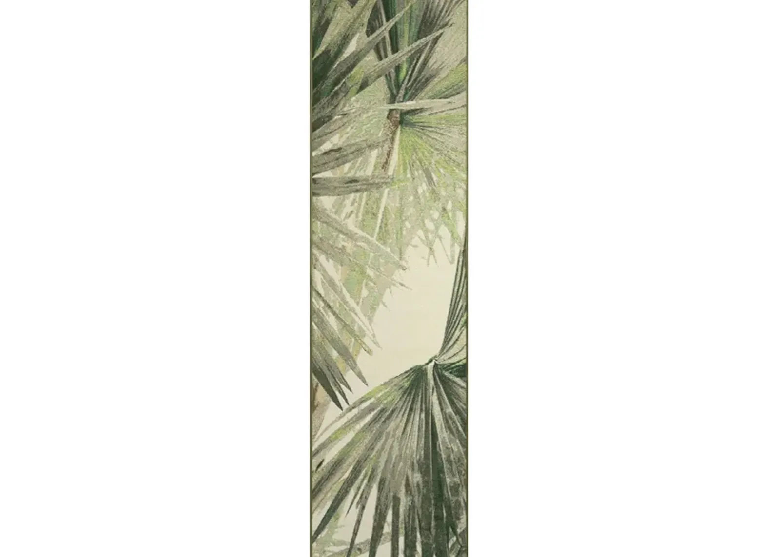 Marina Palm Fan Indoor/Outdoor Rug in Green by Trans-Ocean Import Co Inc