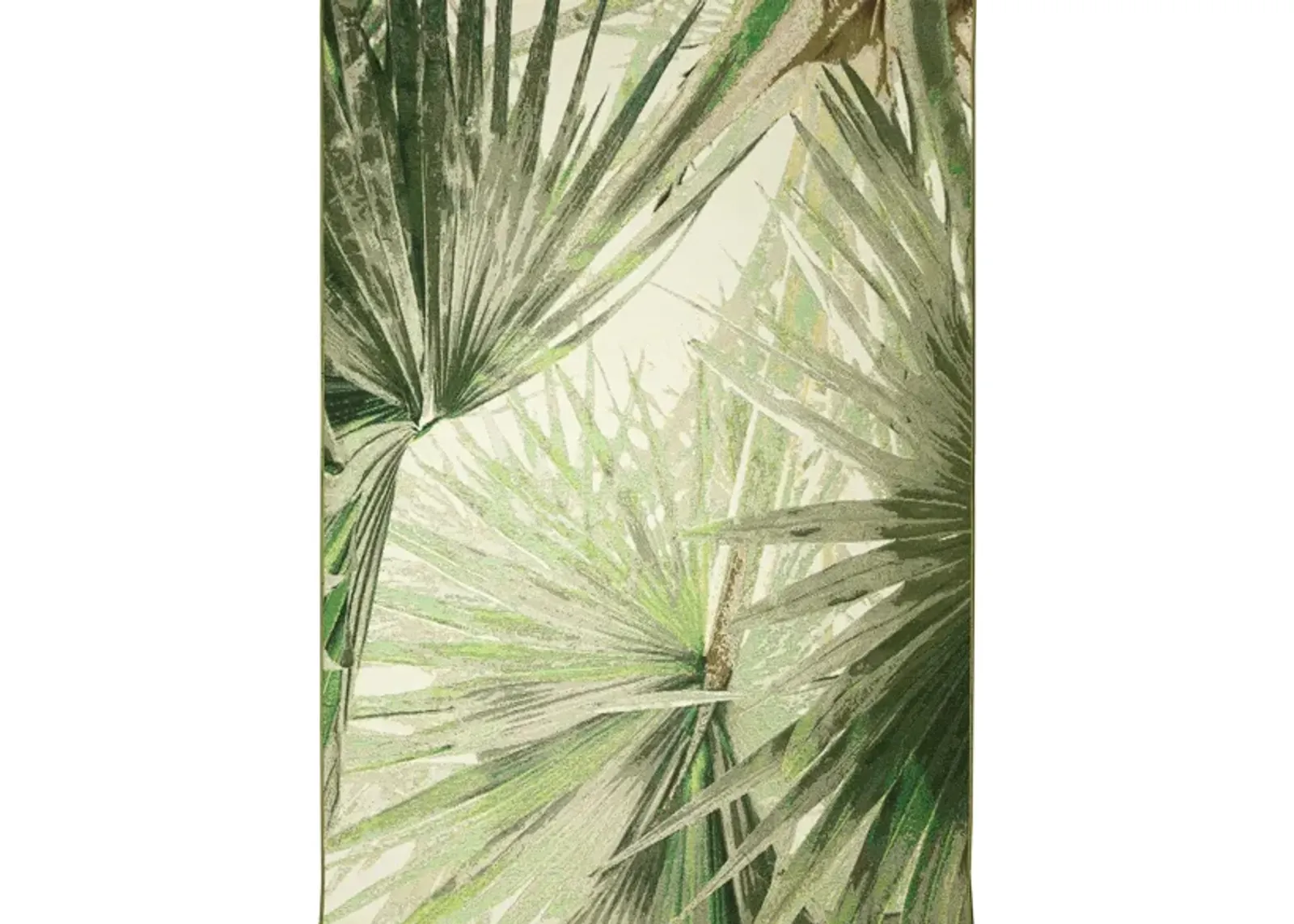 Marina Palm Fan Indoor/Outdoor Rug in Green by Trans-Ocean Import Co Inc