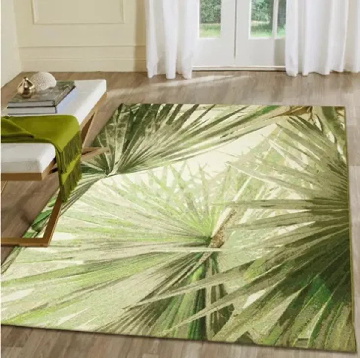 Marina Palm Fan Indoor/Outdoor Rug