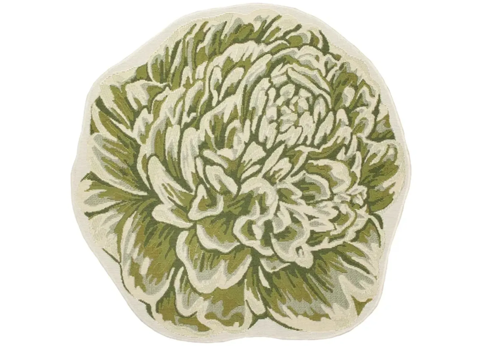 Esencia Peony Mat in Green by Trans-Ocean Import Co Inc