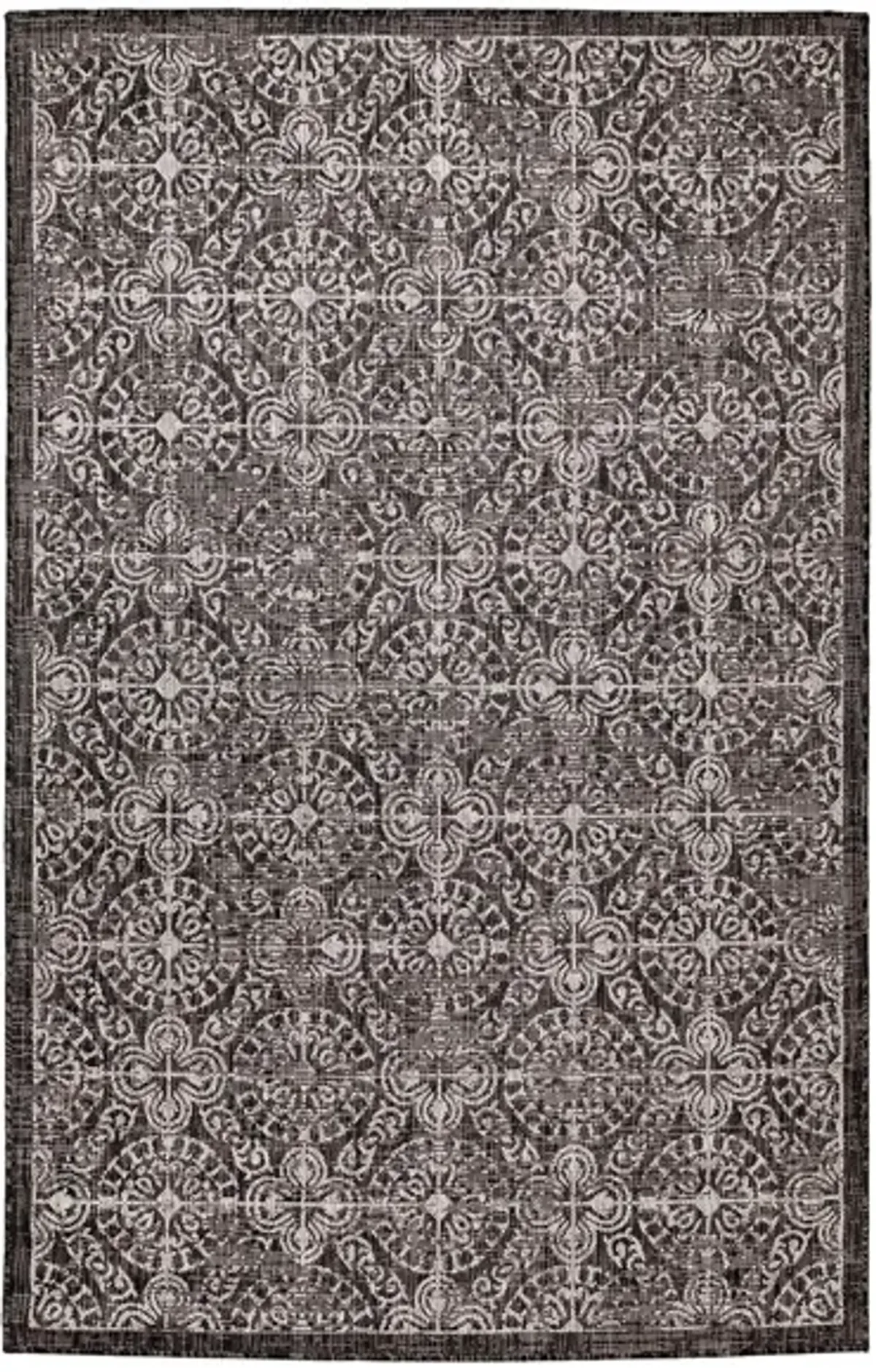 Carmel Antique Tile Rug in Black by Trans-Ocean Import Co Inc