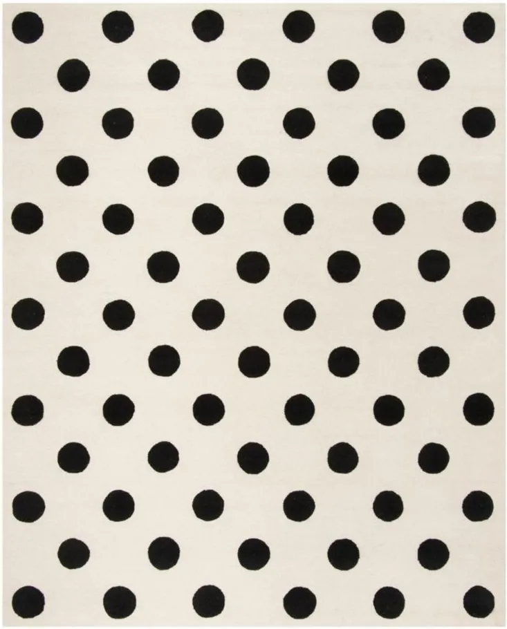 Cairo Kid's Area Rug in Ivory & Black by Safavieh