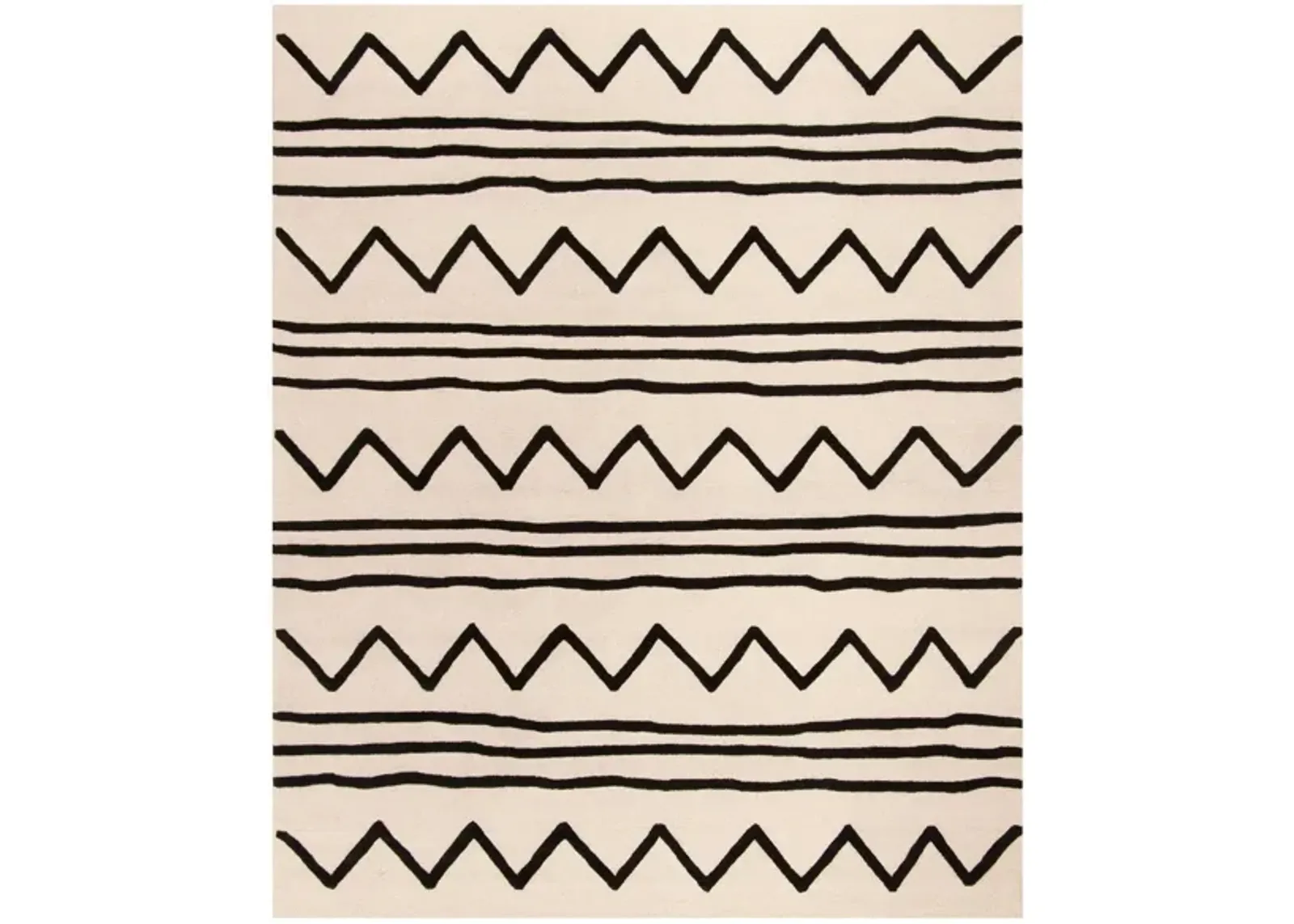 Zaiden Kid's Area Rug in Ivory & Black by Safavieh