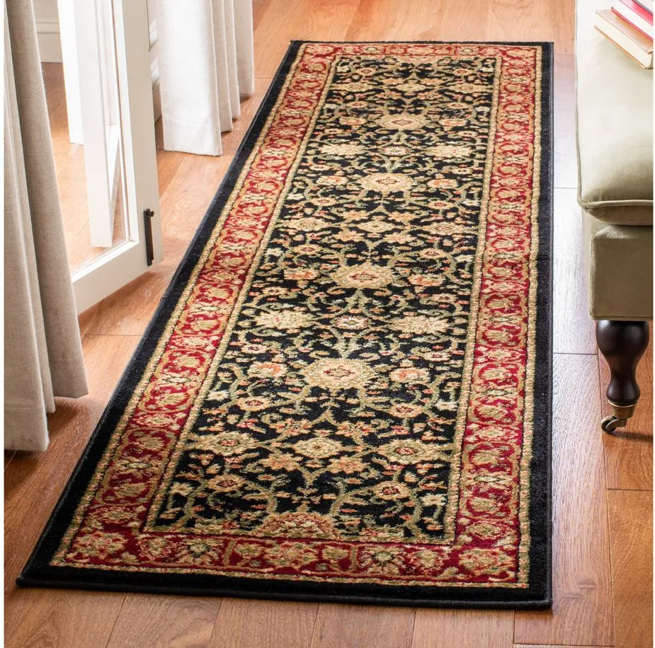 Lyndhurst Runner Rug in Black / Red by Safavieh