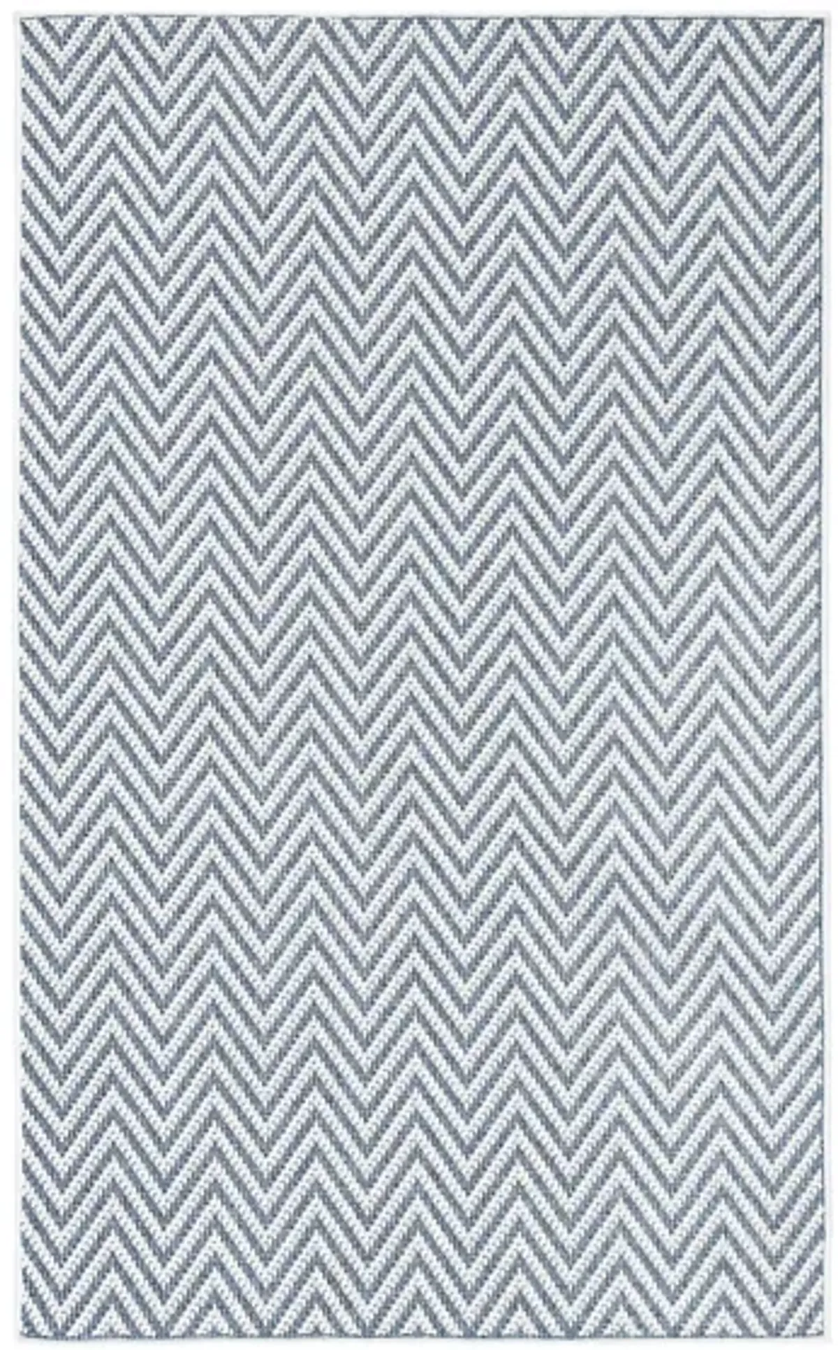 Bermuda Chevron Indoor/Outdoor Area Rug in Blue & Creme by Safavieh