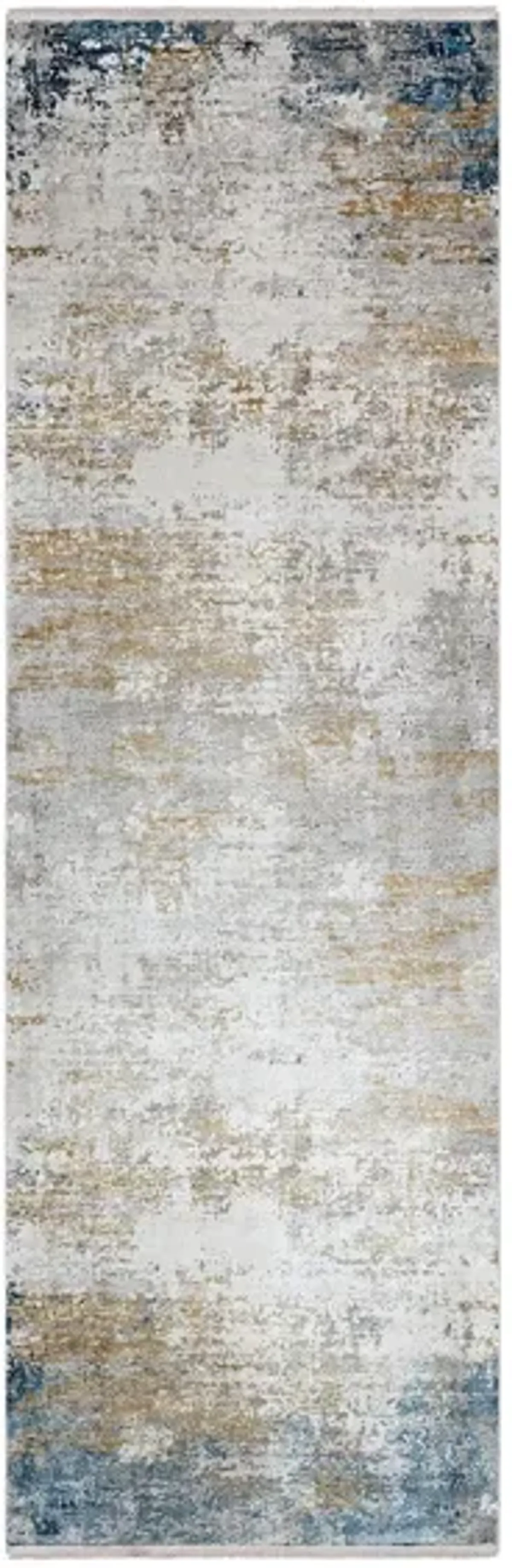 Solaris Ombre Rug in Sky Blue, Dark Blue, Bright Yellow, White, Taupe, Medium Gray by Surya