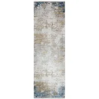 Solaris Ombre Rug in Sky Blue, Dark Blue, Bright Yellow, White, Taupe, Medium Gray by Surya