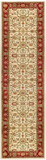 Lyndhurst Runner Rug in Ivory / Red by Safavieh