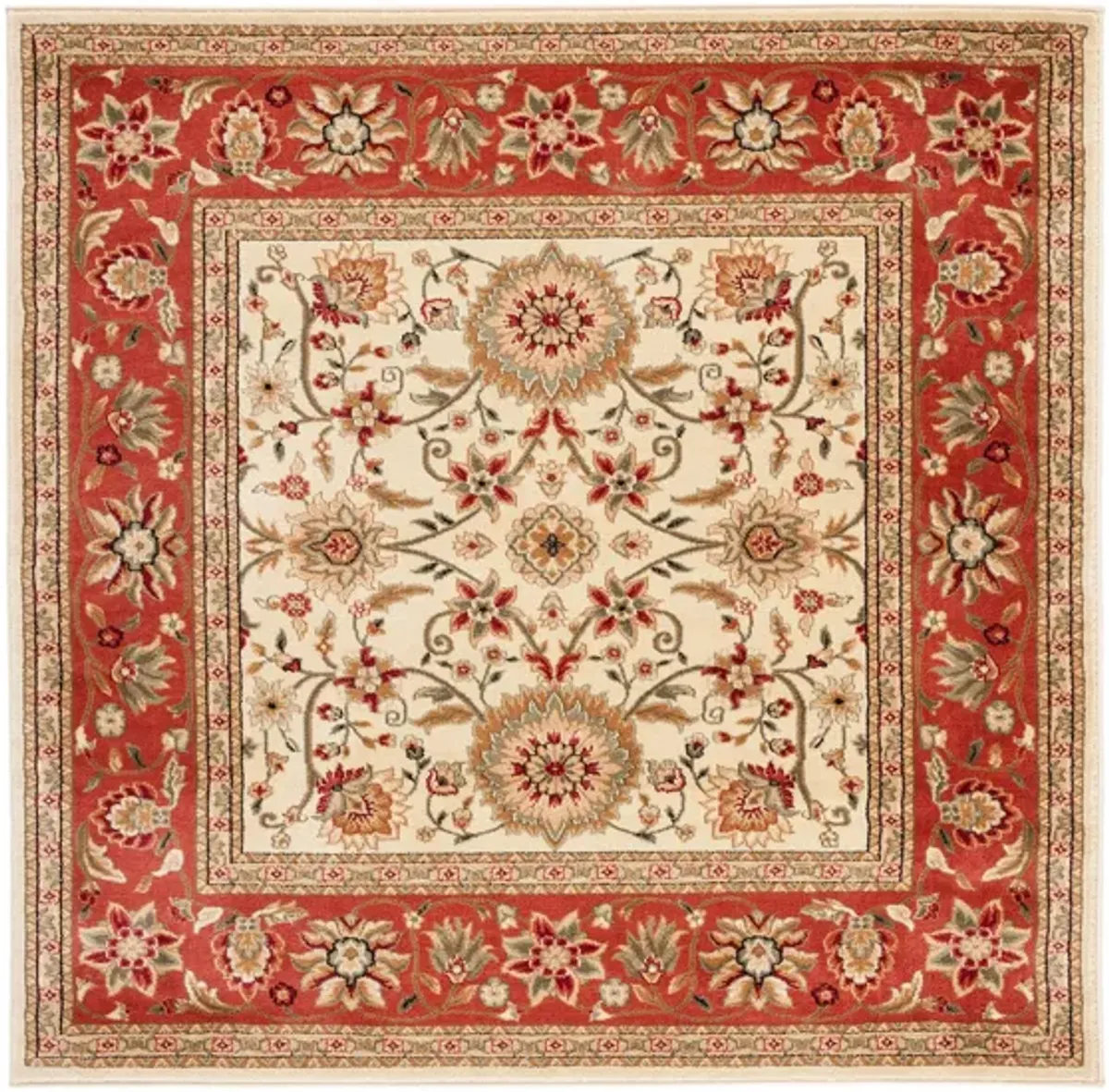 Lyndhurst Area Rug in Ivory / Rust by Safavieh