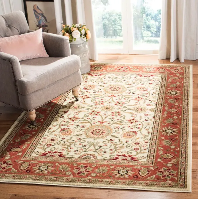 Lyndhurst Area Rug in Ivory / Rust by Safavieh