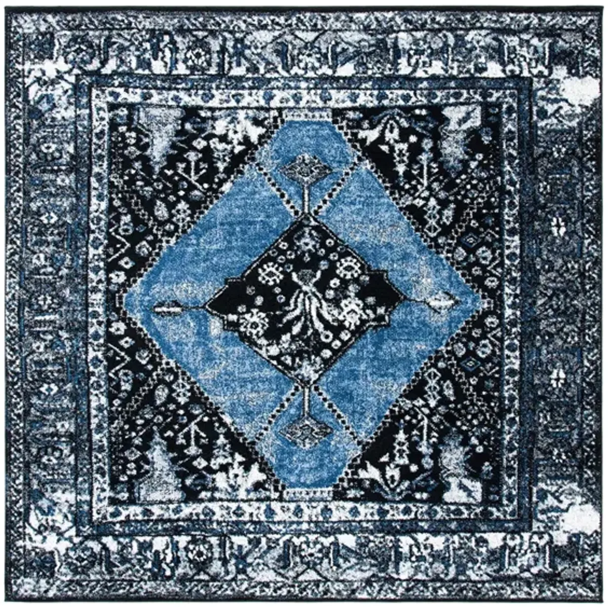 Vintage Hamadan I Area Rug in Blue & Grey by Safavieh