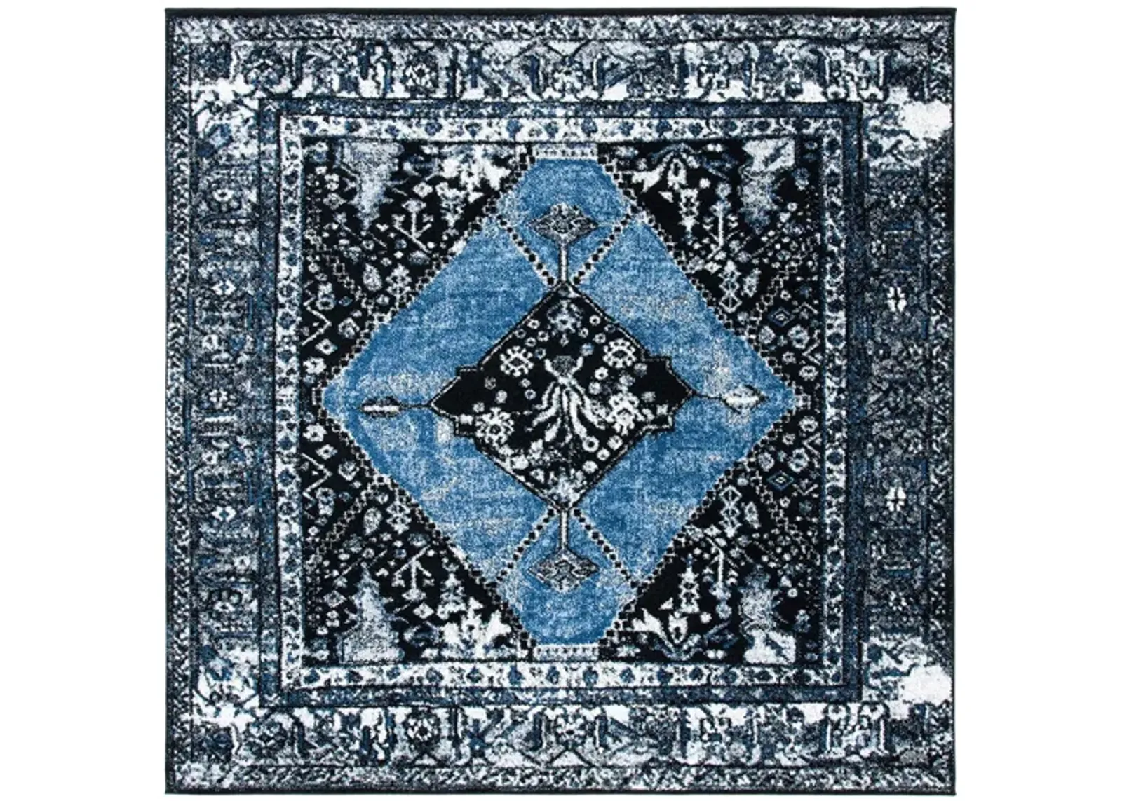 Vintage Hamadan I Area Rug in Blue & Grey by Safavieh