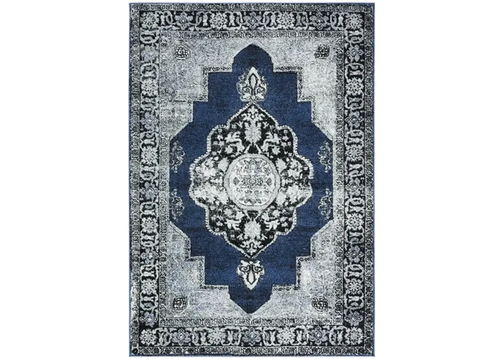 Vintage Hamadan I Area Rug in Blue & Grey by Safavieh