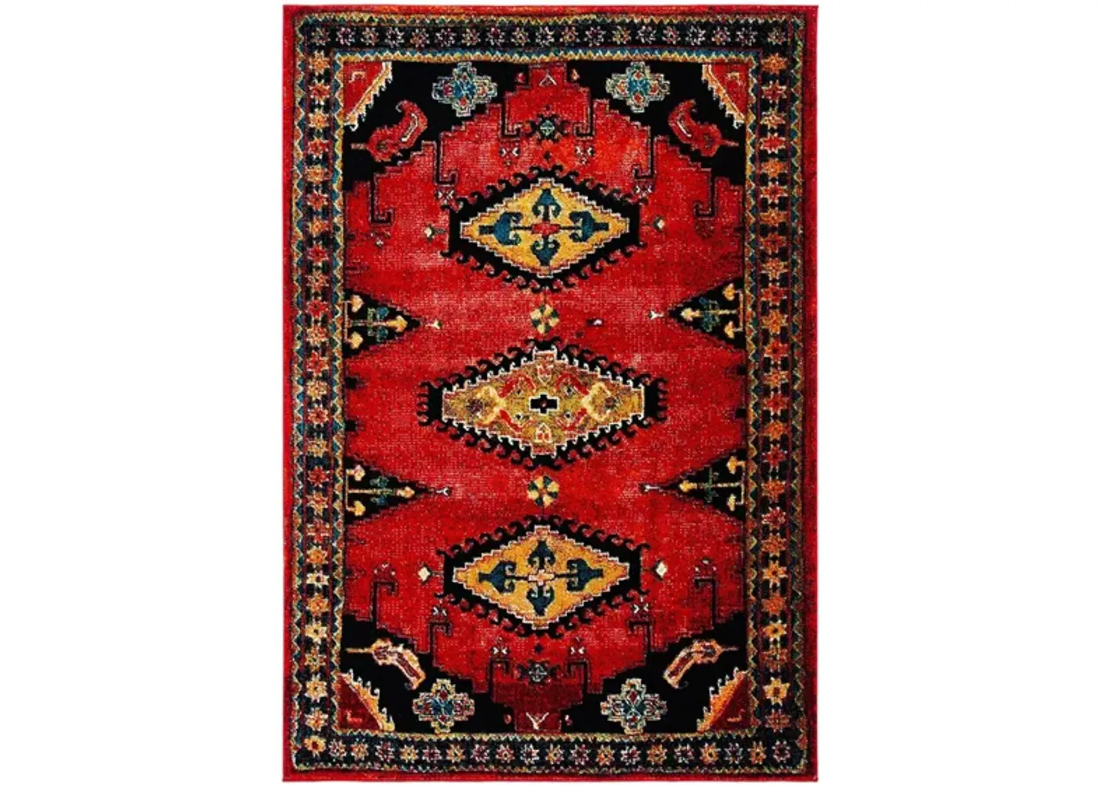 Vintage Hamadan II Area Rug in Red & Black by Safavieh