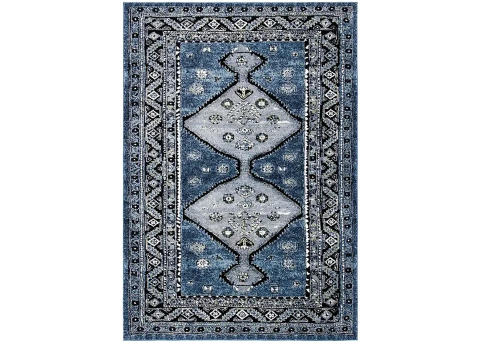 Vintage Hamadan II Area Rug in Blue & Grey by Safavieh