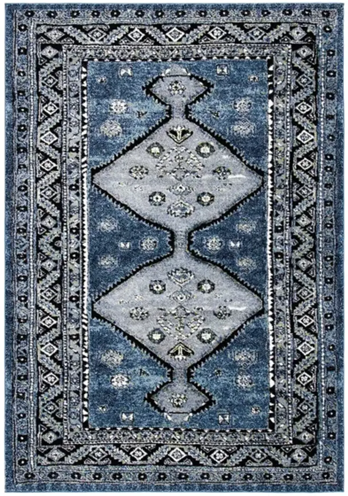 Vintage Hamadan II Area Rug in Blue & Grey by Safavieh