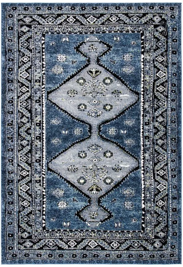 Vintage Hamadan II Area Rug in Blue & Grey by Safavieh