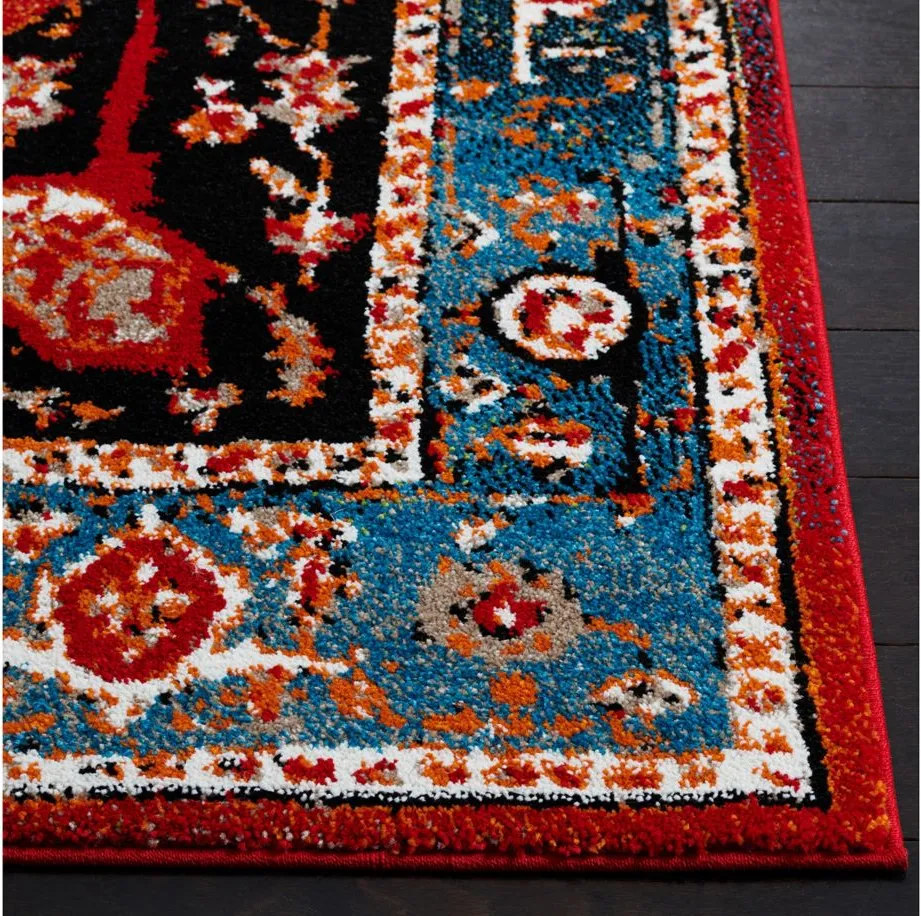 Vintage Hamadan III Area Rug in Blue & Red by Safavieh