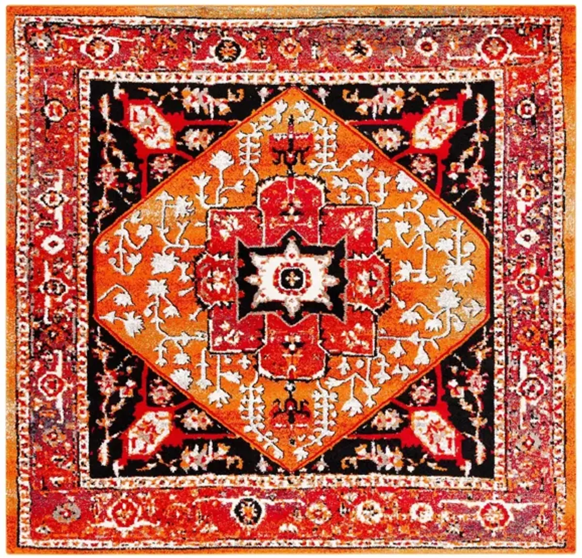 Vintage Hamadan III Area Rug in Red & Orange by Safavieh