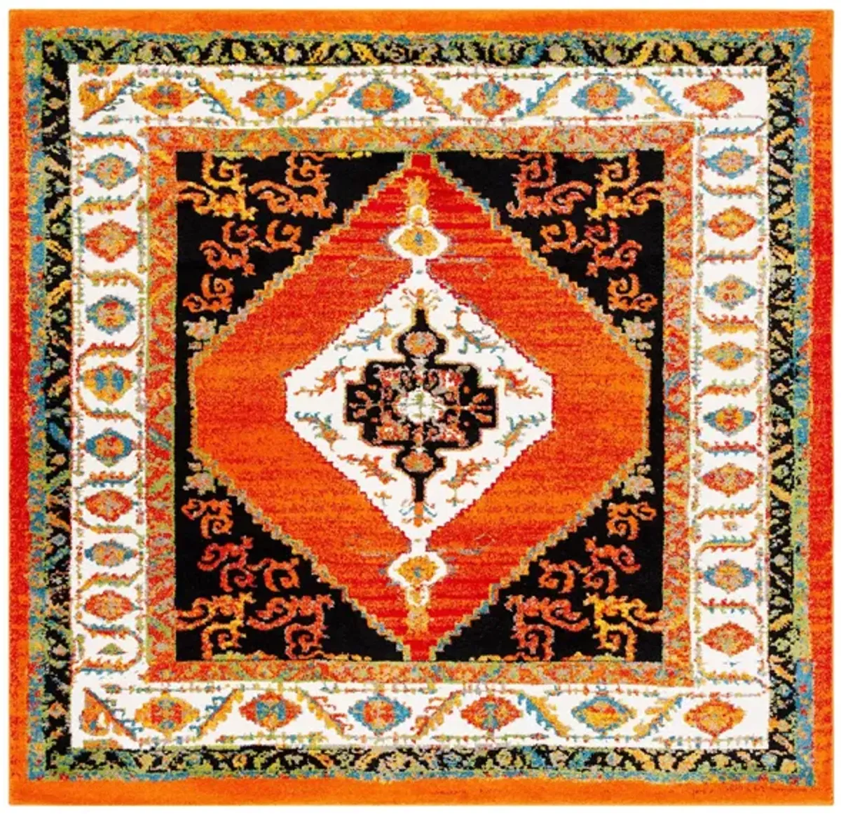 Vintage Hamadan III Area Rug in Orange & Ivory by Safavieh