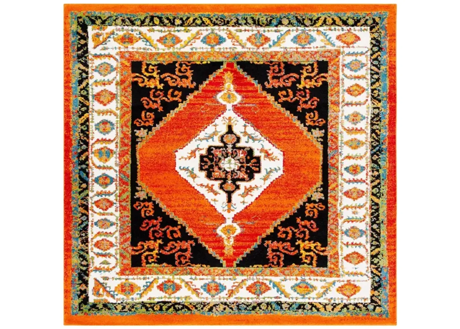 Vintage Hamadan III Area Rug in Orange & Ivory by Safavieh