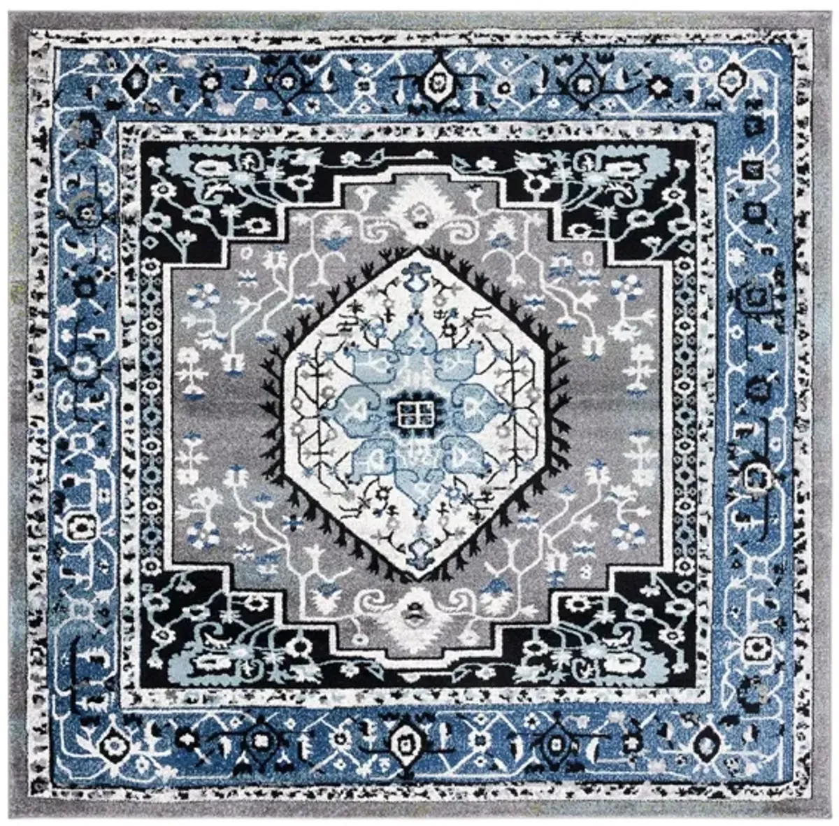 Vintage Hamadan IV Area Rug in Blue & Grey by Safavieh