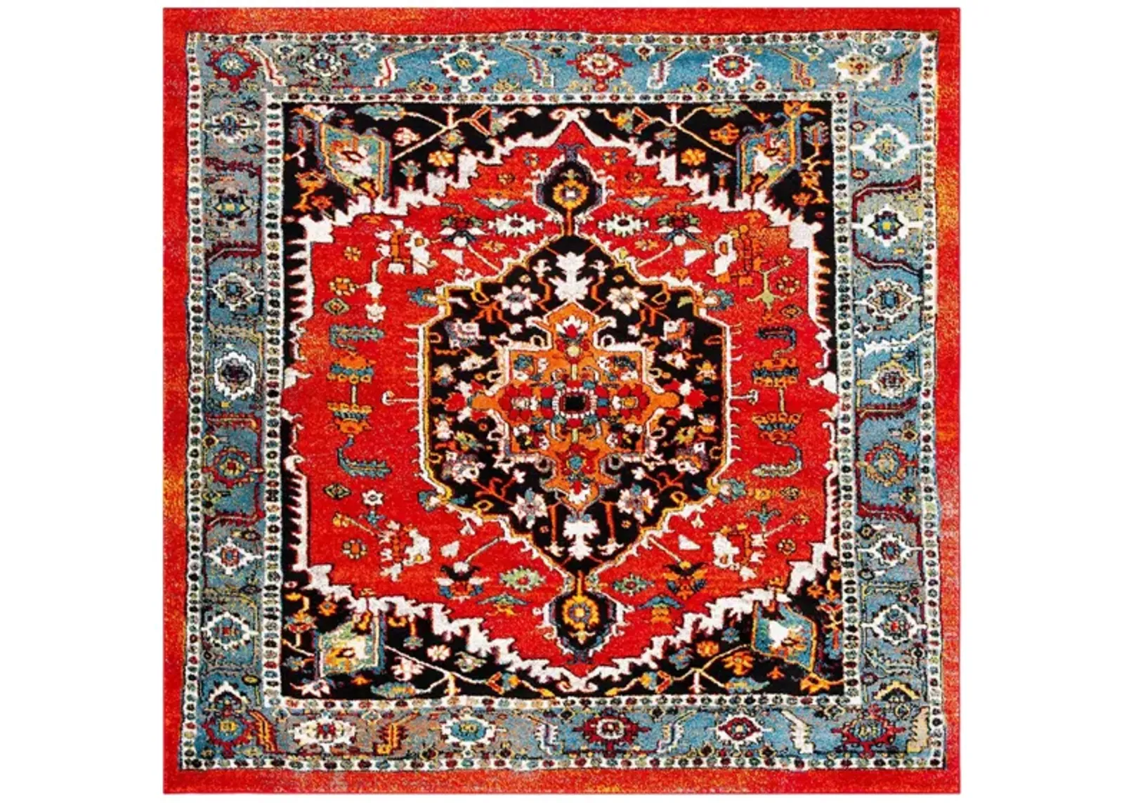 Vintage Hamadan IV Area Rug in Red & Blue by Safavieh