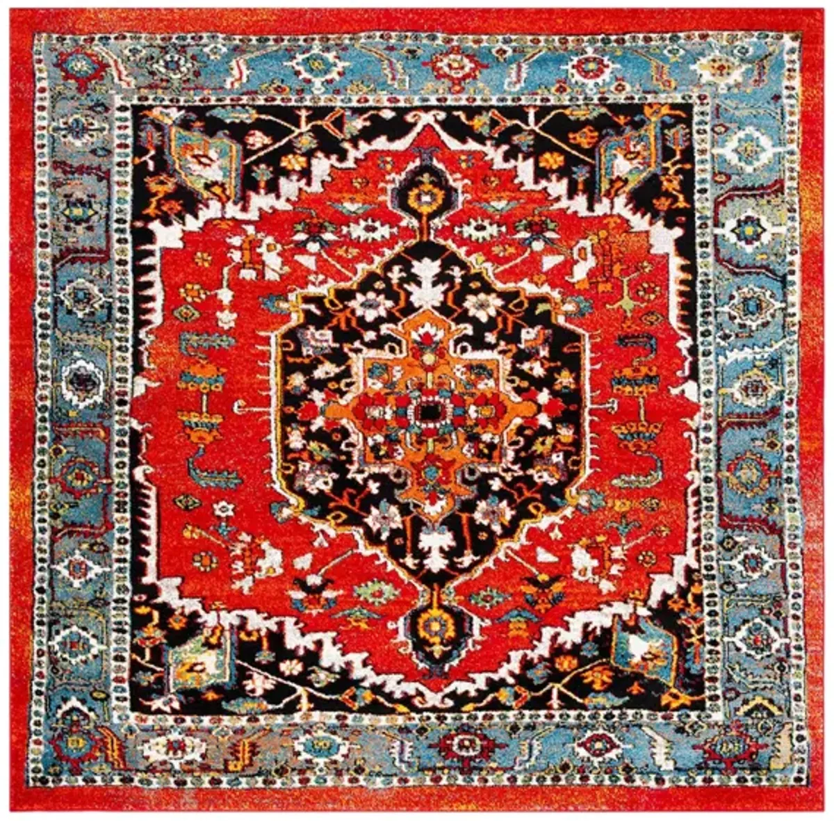 Vintage Hamadan IV Area Rug in Red & Blue by Safavieh