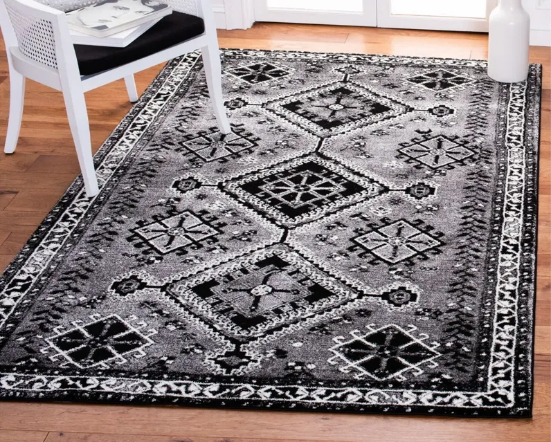 Vintage Hamadan IV Area Rug in Grey & Black by Safavieh