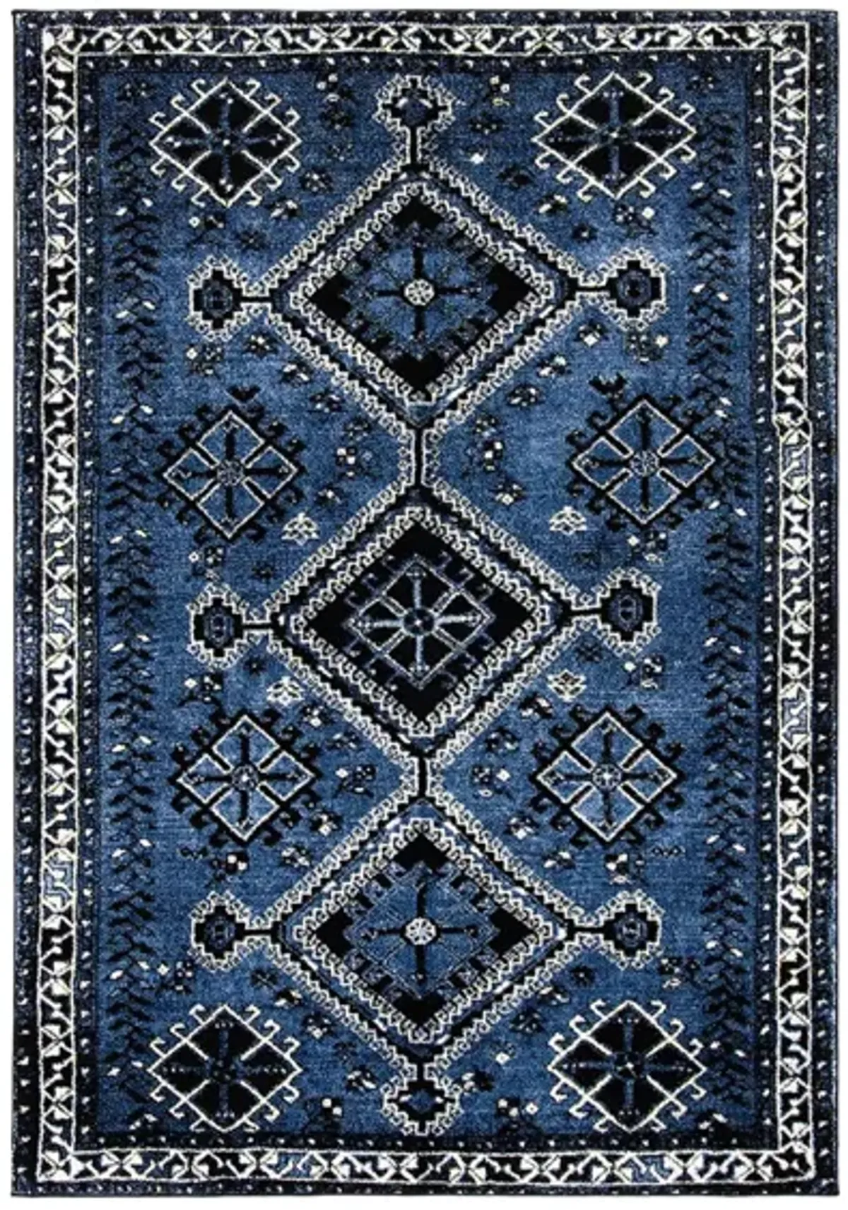 Vintage Hamadan IV Area Rug in Blue & Black by Safavieh