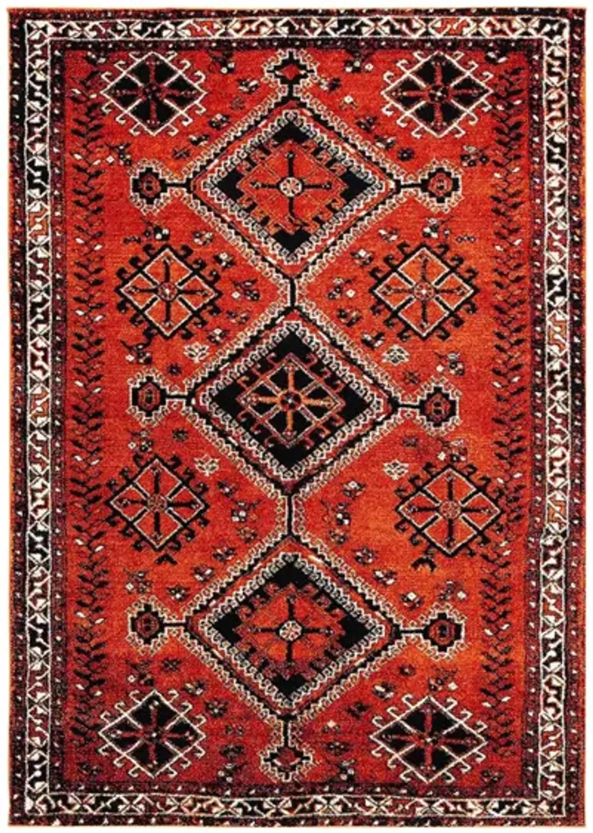 Vintage Hamadan IV Area Rug in Orange & Red by Safavieh