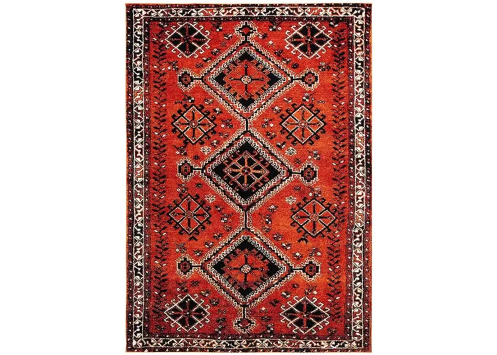 Vintage Hamadan IV Area Rug in Orange & Red by Safavieh