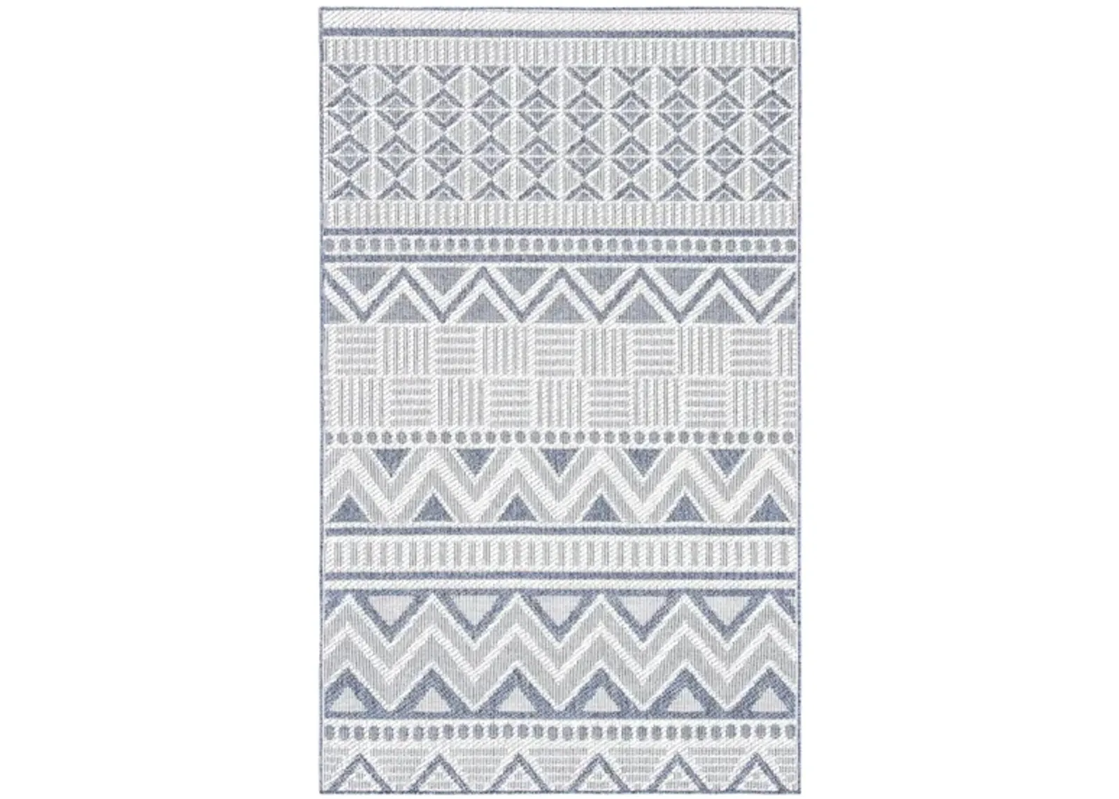 Bermuda Geometric Indoor/Outdoor Area Rug in Cream & Navy by Safavieh