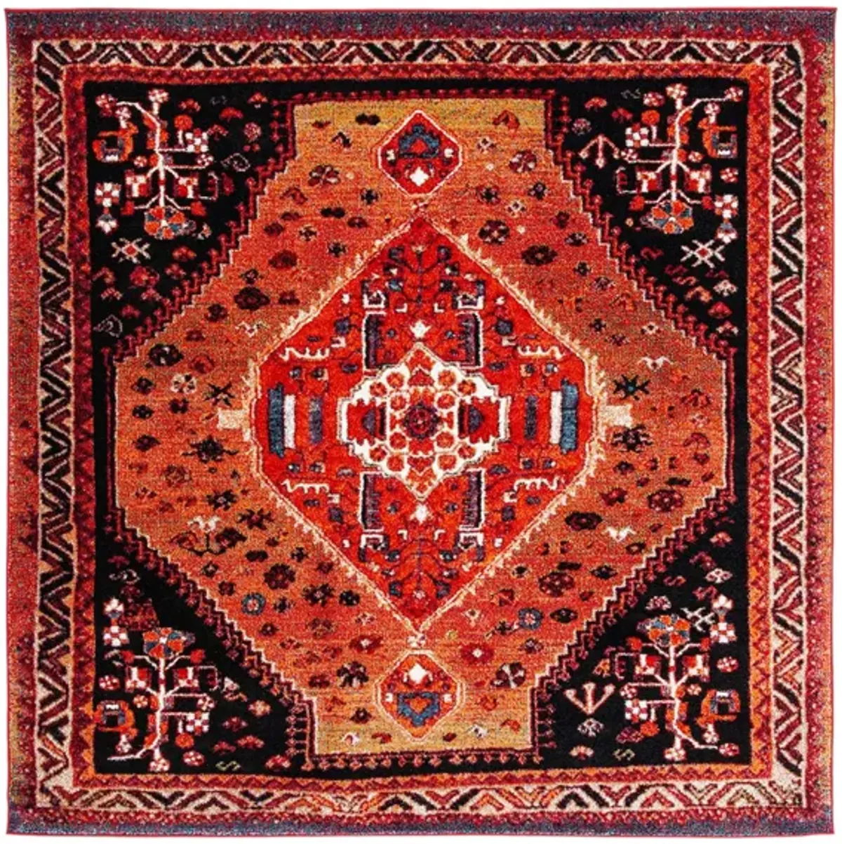 Vintage Hamadan Area Rug in Orange & Red by Safavieh