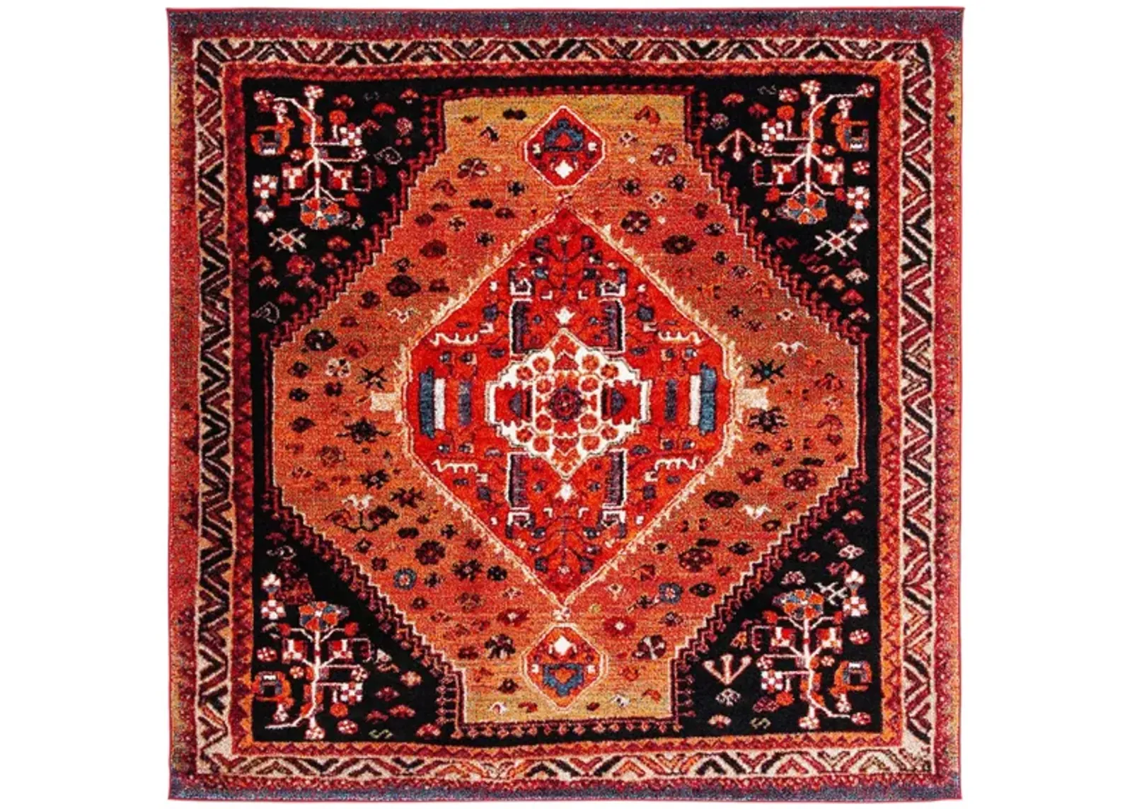 Vintage Hamadan Area Rug in Orange & Red by Safavieh