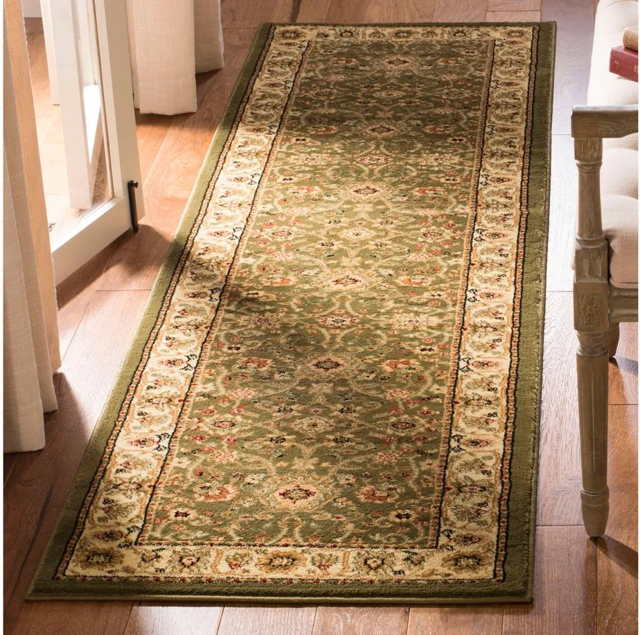 Lyndhurst Runner Rug in Sage / Ivory by Safavieh