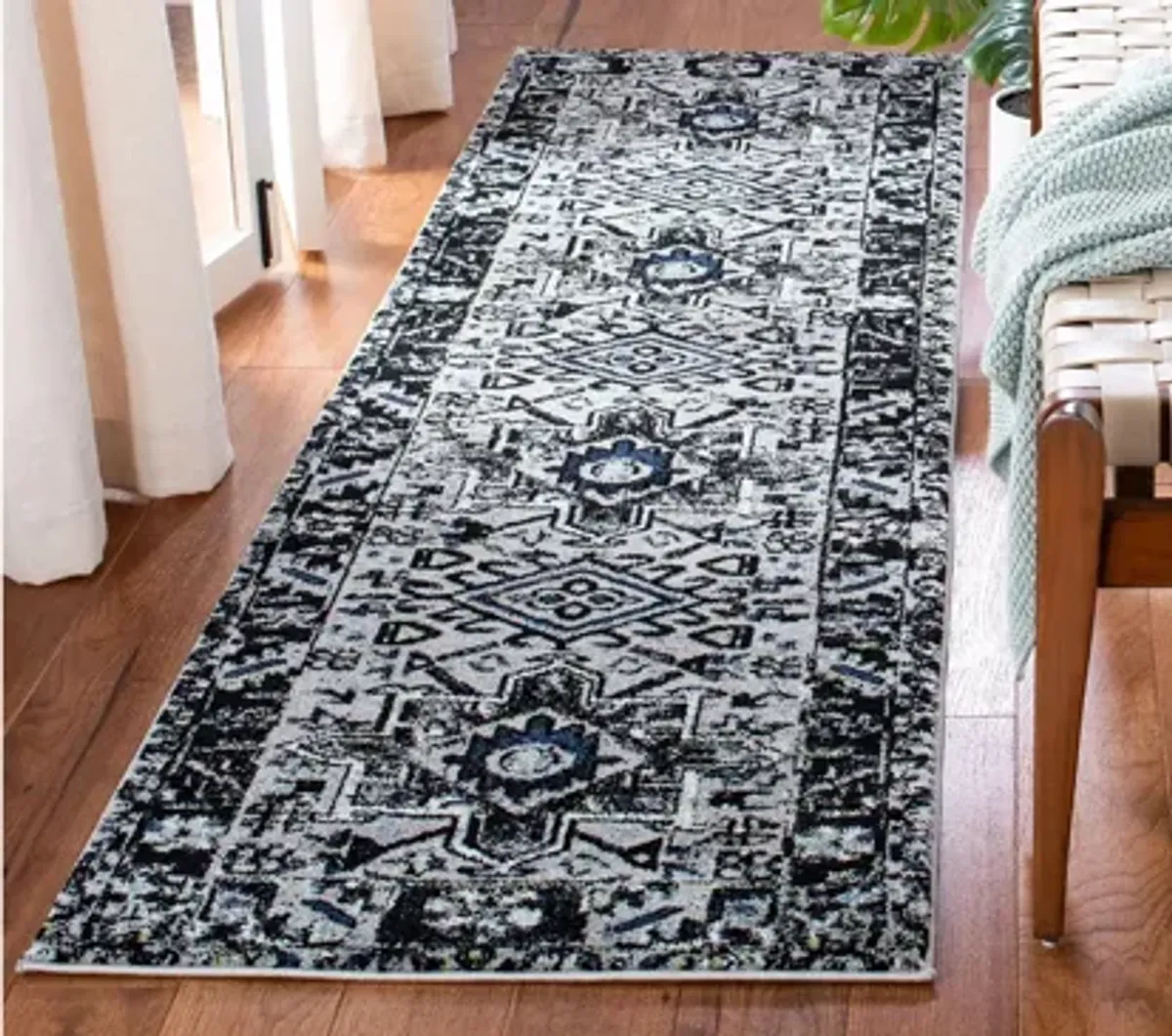 Darius Light Grey Runner Rug